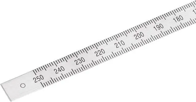 Alt view image 5 of 5 - Center Finding Ruler 250mm-0-250mm Table Sticky Adhesive Tape Measure, Aluminum Track Ruler with Holes, (from the Middle).