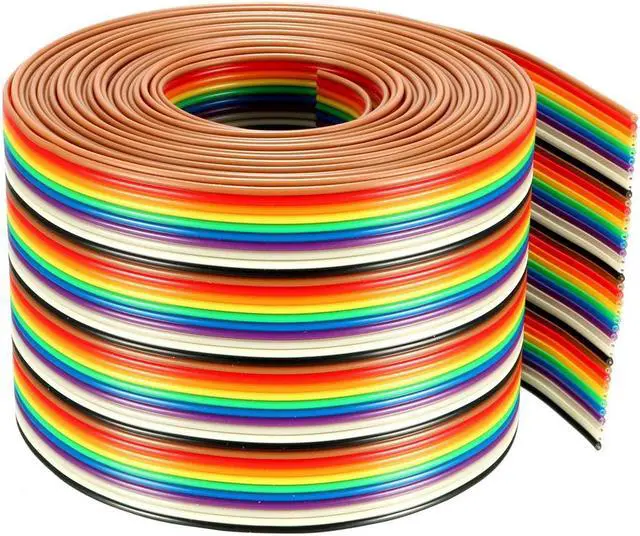 Alt view image 3 of 4 - Flat Ribbon Cable 40P Rainbow IDC Wire 1.27mm Pitch 4 Meters Long