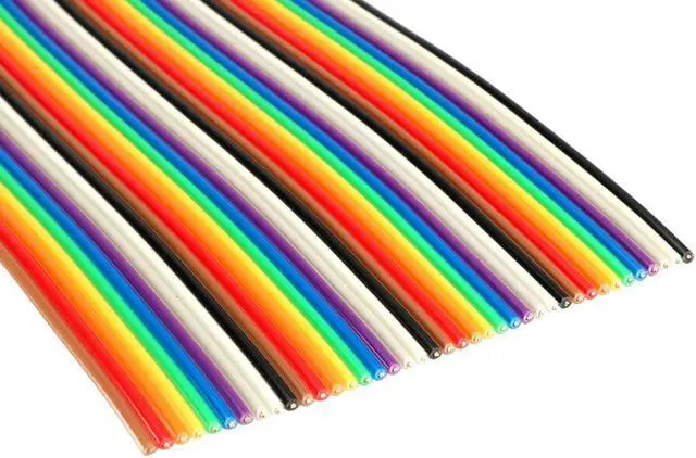 Alt view image 4 of 4 - Flat Ribbon Cable 40P Rainbow IDC Wire 1.27mm Pitch 4 Meters Long
