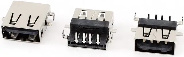 Main image of Unique Bargains 3PCS PCB Mount USB A 4-Pin Right Angle Female Jack Socket Port