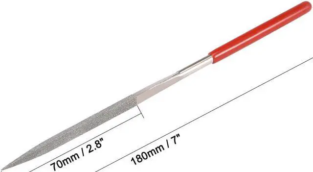 Alt view image 2 of 4 - 4Pcs 5mm x 180mm Triangular Diamond Needle File 150 Grit