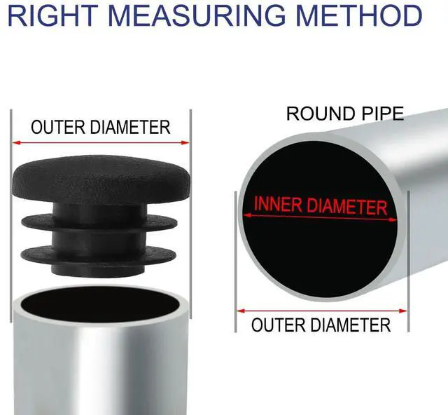 Alt view image 3 of 8 - 1/2" 14mm OD Plastic Round Tube Inserts Protector 36pcs, 0.43"-0.51" Inner Dia