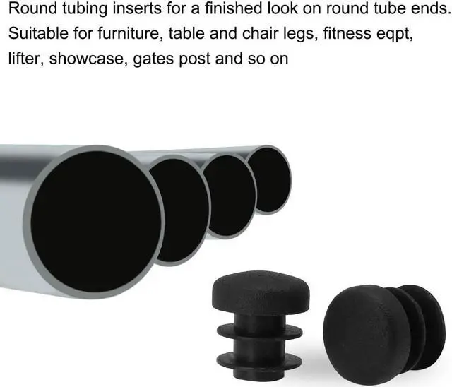 Alt view image 6 of 8 - 1/2" 14mm OD Plastic Round Tube Inserts Protector 36pcs, 0.43"-0.51" Inner Dia