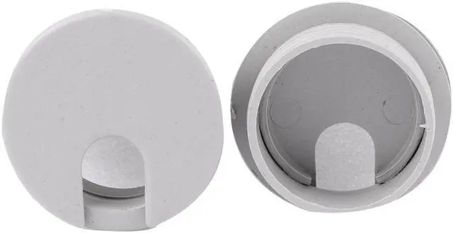 Alt view image 2 of 3 - 35mm Dia PC Computer Desk Table Plastic Grommet Wire Cable Hole Cover Gray 24pcs