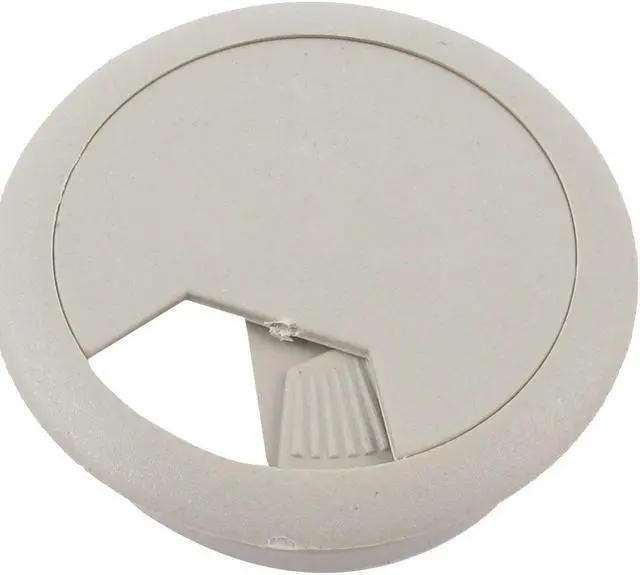 Alt view image 2 of 2 - Unique Bargains 2pcs 5cm Dia Computer Desk Table Grommet Cable Tidy Outlet Hole Cover Gray