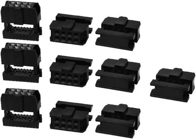 Main image of Unique Bargains 20Pcs FC-8P 8Pin 2.54mm Pitch ISP JTAG Socket Connector for Flat Ribbon Cable