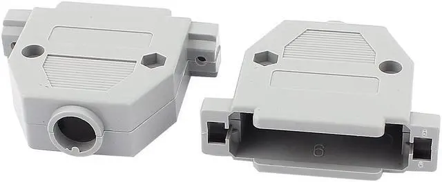 Main image of 8pcs D-Sub DB25 Connector Plastic Hood Cover Housing Shell Gray