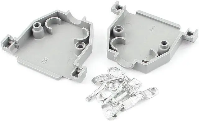 Alt view image 2 of 2 - 8pcs D-Sub DB25 Connector Plastic Hood Cover Housing Shell Gray
