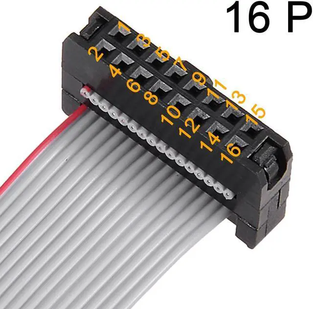 Alt view image 3 of 5 - IDC 16 Pins Connector Flat Ribbon Cable Female Connector 30cm 2mm Pitch,5pcs