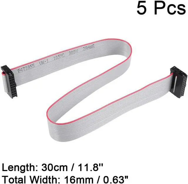 Alt view image 2 of 5 - IDC 16 Pins Connector Flat Ribbon Cable Female Connector 30cm 2mm Pitch,5pcs