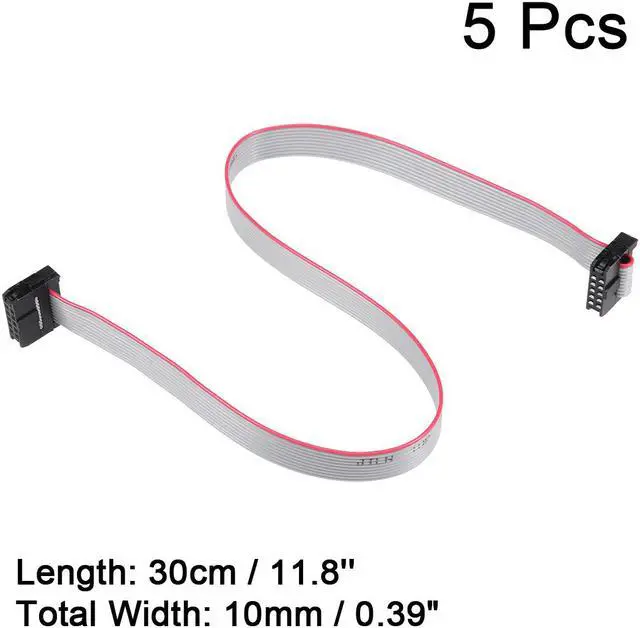 Alt view image 2 of 5 - IDC 10 Pins Connector Flat Ribbon Cable Female Connector 30cm 2mm Pitch,5pcs
