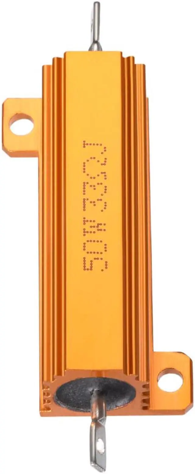 Alt view image 6 of 7 - Unique Bargains 50W 33 Ohm Aluminium Housing Chassis Mount Wirewound Power Resistor Glod 2pcs