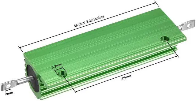 Alt view image 3 of 4 - Unique Bargains Aluminum Case Resistor 100W 0.3 Ohm Wirewound for LED Replacement Converter