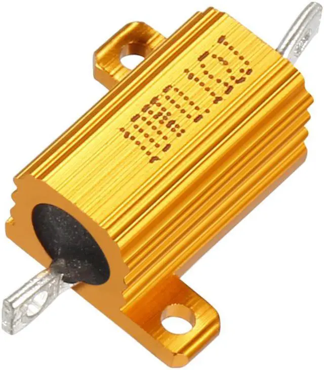 Main image of Unique Bargains Aluminum Case Resistor 10W 0.1 Ohm Wirewound for LED Converter Rod Post 10W0.1RJ