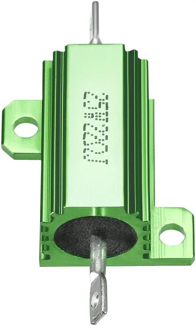 Alt view image 2 of 4 - Unique Bargains 25W 22 Ohm Aluminium Housing Chassis Mount Wirewound Power Resistors Green 5pcs