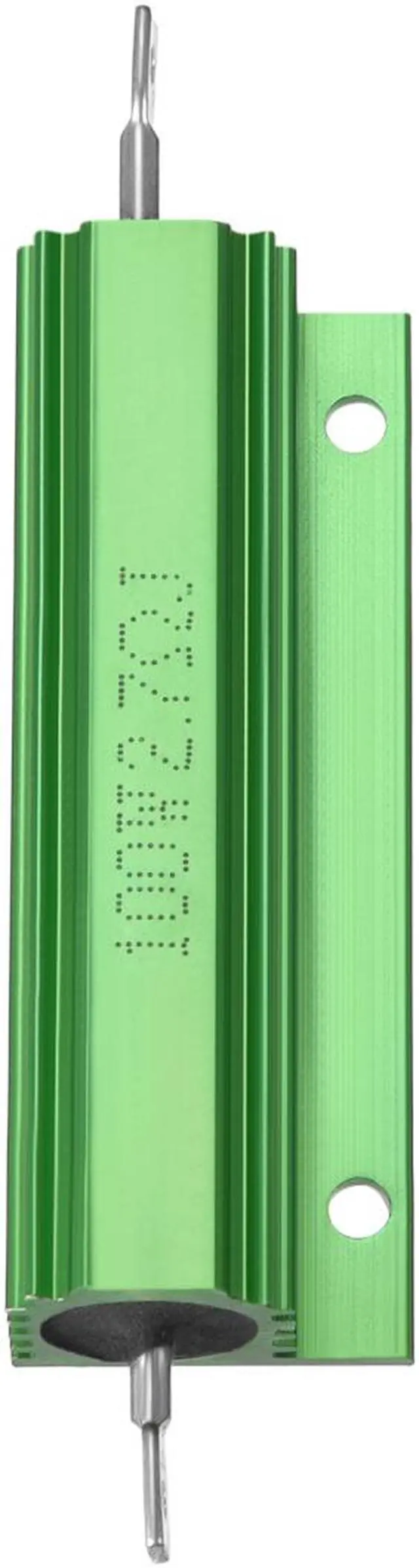 Alt view image 2 of 7 - Aluminum Case Resistor 10W 2.2 Ohm Green Wirewound for LED Rod Post 10W2.2RJ