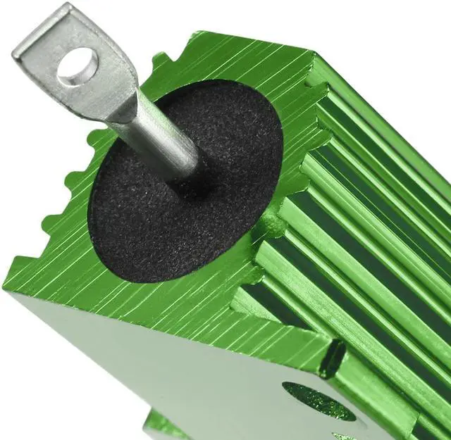 Alt view image 4 of 4 - Unique Bargains 25W 5k Ohm Aluminium Housing Chassis Mount Wirewound Power Resistors Green 1pcs