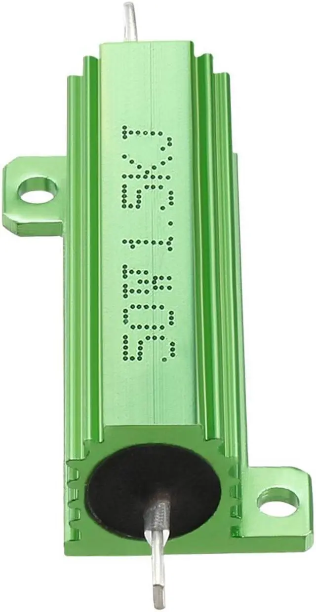 Alt view image 2 of 4 - Unique Bargains 50W 1.5k Ohm Aluminium Housing Chassis Mount Wirewound Power Resistor Green 1pcs