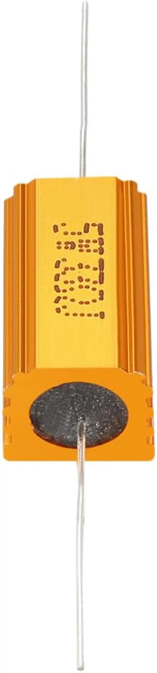 Alt view image 2 of 7 - 25W 50 Ohm 5% Aluminum Housing Resistor Screw Tap Chassis Mounted Aluminum Case Wirewound Resistor Load Resistors Gold Tone 1 Pcs
