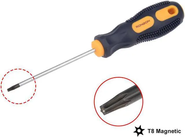 Alt view image 2 of 4 - T8 Screwdriver Torx Driver 3 Inch Shaft Magnetic