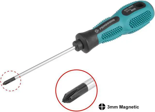Alt view image 2 of 4 - #0 Phillips Screwdriver 3 Inch Round Shaft Non Slip Comfortable Handle
