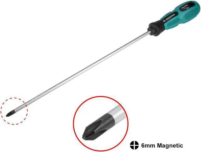 Alt view image 2 of 4 - #2 Phillips Screwdriver 12 Inch Round Shaft Non Slip Comfortable Handle