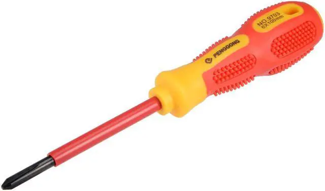 Main image of 1000v Phillips Insulated Magnetic Tip Electrical Screwdriver #2 x 4 Inch
