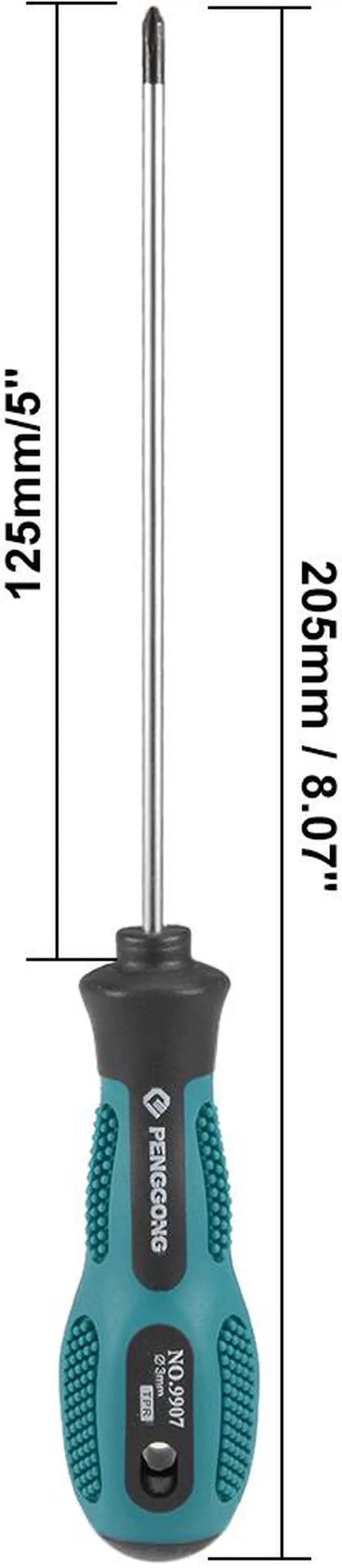Alt view image 3 of 4 - #0 Phillips Screwdriver 5 Inch Round Shaft Non Slip Comfortable Handle