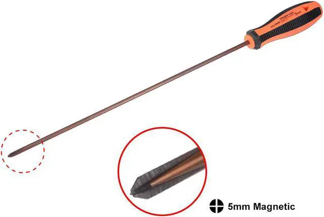 Alt view image 2 of 4 - #1(PH1) Phillips Screwdriver 12 Inch Round Shaft Magnetic