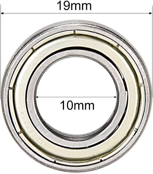 Alt view image 4 of 4 - Deep Groove Ball Bearing 6800ZZ Double Shield 10 x 19 x 5mm Carbon Steel 8pcs