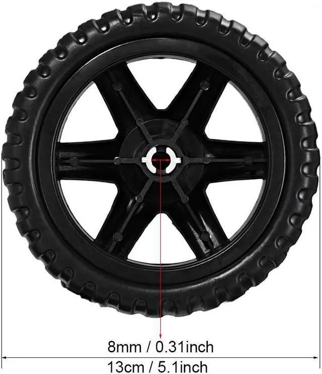 Alt view image 2 of 3 - Shopping Cart Wheels Travelling Trolley Caster Replacement 5 Inch Dia Black 2Pcs