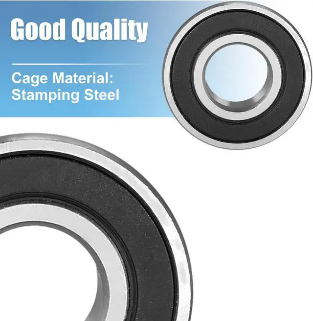 Alt view image 3 of 4 - Deep Groove Ball Bearing 6003-2RS Double Sealed 17mmx35mmx10mm Chrome Steel