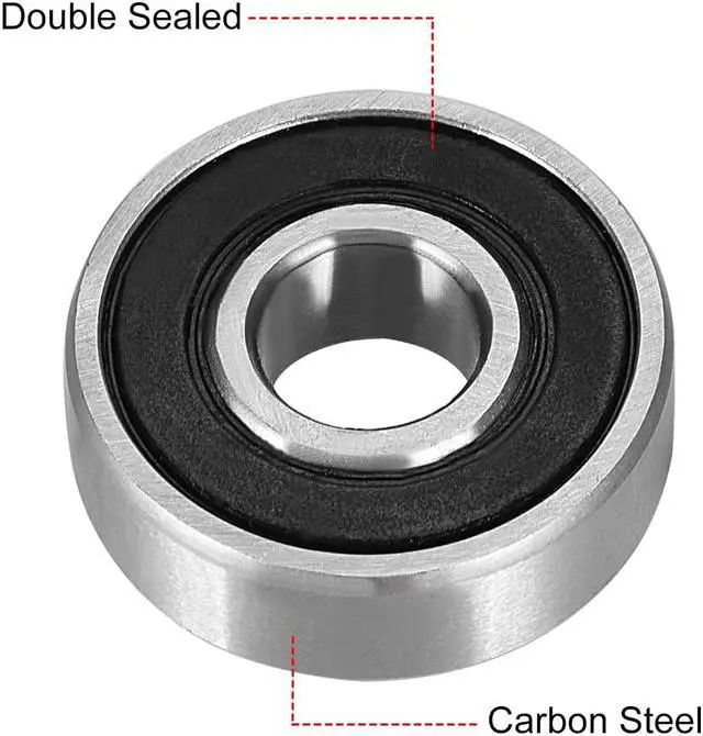 Alt view image 2 of 4 - Deep Groove Ball Bearing 608-2RS Double Sealed 8mmx22mmx7mm Carbon Steel 20Pcs