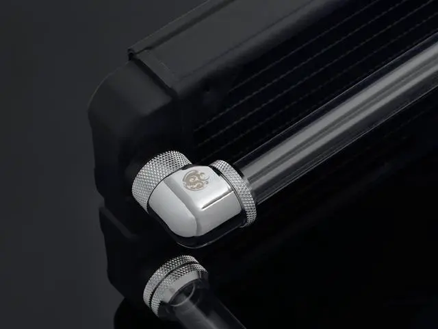 Alt view image 3 of 3 - Bitspower Silver Shining Enhance Rotary G1/4" 90-Degree Multi-Link Adapter For OD 16MM (2PCS)