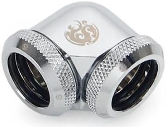 Main image of Bitspower Silver Shining Enhance 90-Degree Dual Multi-Link Adapter For OD 16MM (2 PCS)