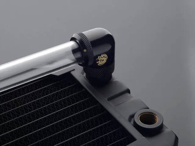 Alt view image 3 of 3 - Bitspower Matt Black Enhance Rotary G1/4" 90-Degree Multi-Link Adapter For OD 16MM (2PCS)