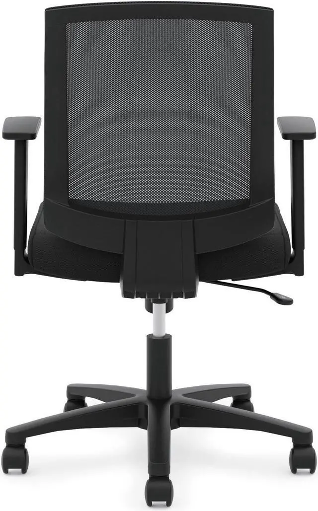 Alt view image 3 of 15 - Basyx VL511 Mesh Mid-Back Task Chair with Arms Black VL511LH10