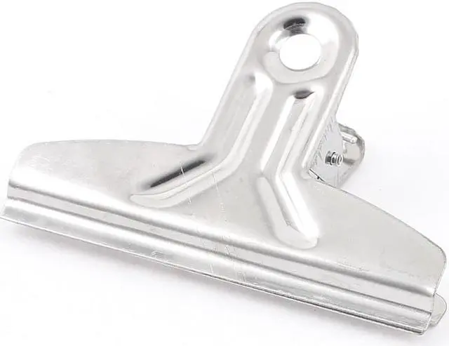 Main image of Unique Bargains Metal Spring Loaded Office File Paper Ticket Binder Clip Grip Clamp