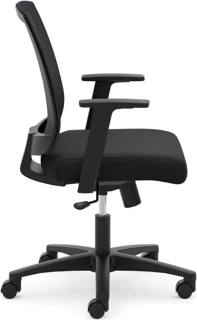 Alt view image 4 of 15 - Basyx VL511 Mesh Mid-Back Task Chair with Arms Black VL511LH10