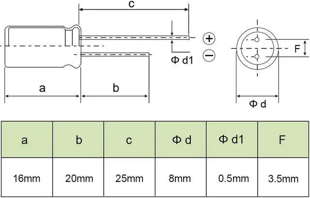 Alt view image 3 of 4 - Aluminum Radial Electrolytic Capacitor 1000uF 16V Life 8 x 16 mm Black 40pcs