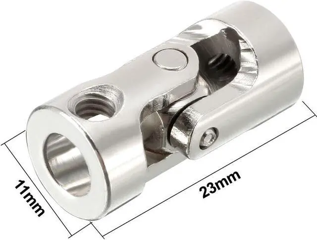 Alt view image 3 of 4 - 5pcs 6mm to 6mm Rotatable Universal Steering Shaft U Joint Coupler L23XD11
