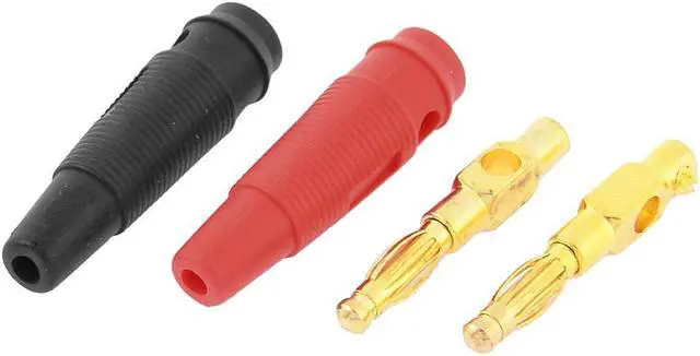 Alt view image 2 of 5 - Unique Bargains 6pcs Red Black Insulated Jacket Audio Speaker Wire Banana Plug Connector Adapter