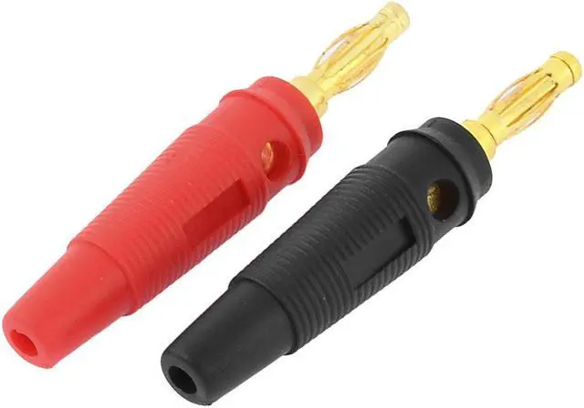 Alt view image 4 of 5 - Unique Bargains 6pcs Red Black Insulated Jacket Audio Speaker Wire Banana Plug Connector Adapter
