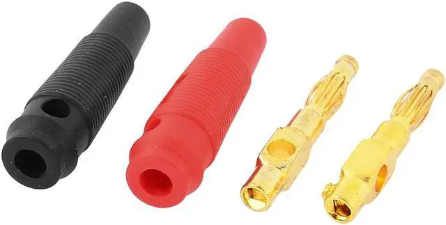 Alt view image 3 of 5 - Unique Bargains 6pcs Red Black Insulated Jacket Audio Speaker Wire Banana Plug Connector Adapter