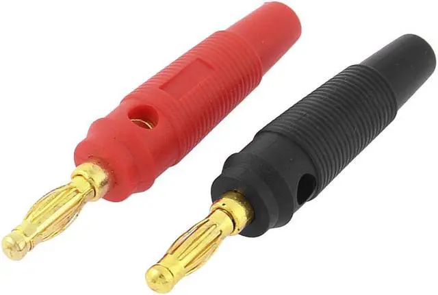 Alt view image 5 of 5 - Unique Bargains 6pcs Red Black Insulated Jacket Audio Speaker Wire Banana Plug Connector Adapter