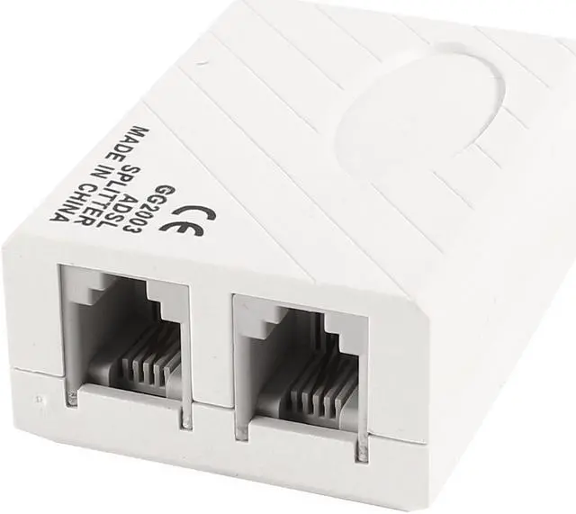 Alt view image 2 of 2 - RJ11 6P2C Female Socket Phone Line Fax Modem ADSL Splitter Filter Offwhite
