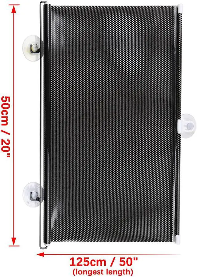 Main image of Retractable Car Auto Window Sun Shade Visor Windshield Roller Blind 50cm x 125cm