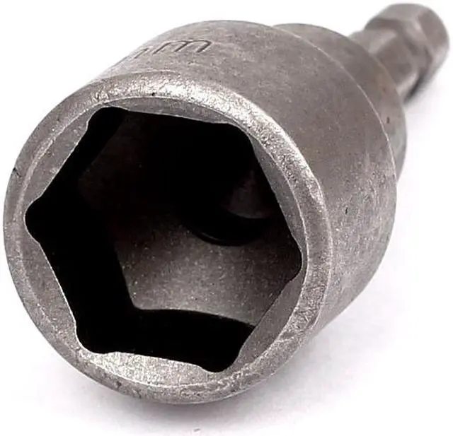 Alt view image 2 of 3 - 1/4" Shank 17mm Hex Socket Impact Nut Setter Driver Bit Adapter Silver Gray 5pcs