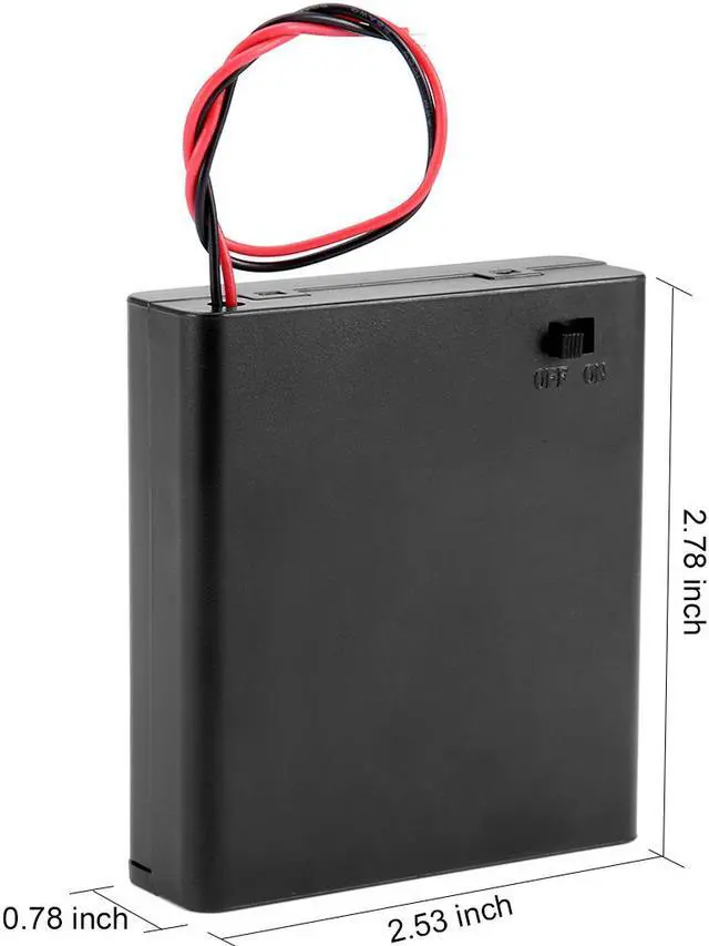 Alt view image 3 of 5 - Unique Bargains 10 Pcs 6V Battery Case Storage Box 4 x 1.5V AA Batteries ON/OFF Switch w Cover
