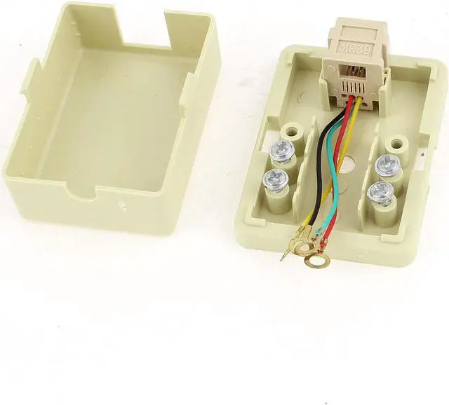 Alt view image 2 of 2 - Unique Bargains Wall Mount Keystone Single Port Telephone Phone Jacks 6P4C RJ11